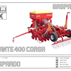 Gaspardo Gigante 400 Corsa Parts Manual