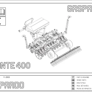 Gaspardo Gigante 400 Parts Manual