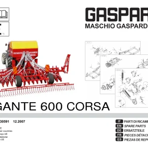Gaspardo Gigante 600 Corsa Parts Manual