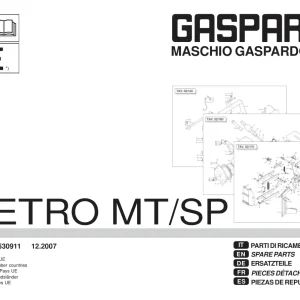 Maschio-Gaspardo Gaspardo Mt Sp Metro 2007 Parts Manual