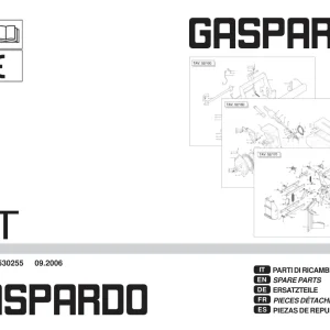 Maschio-Gaspardo Gaspardo Mt 2006 Parts Manual