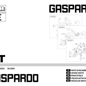 Gaspardo Mt 2003 Parts Manual