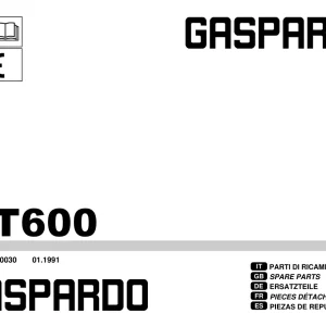 Gaspardo Mt600 Parts Manual