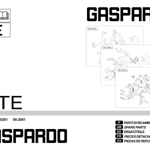 Gaspardo Mte 2001 Parts Manual