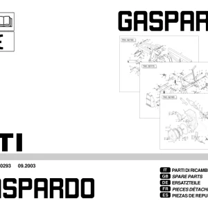 Gaspardo Mti 2003 Parts Manual