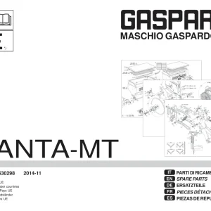 Gaspardo Manta Mt 2014 Parts Manual
