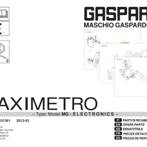 Gaspardo Maximetro Parts Manual