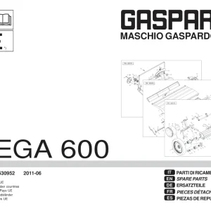 Maschio-Gaspardo Gaspardo Mega 600 2011 Parts Manual