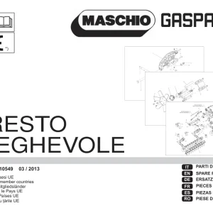 Maschio-Gaspardo Gaspardo Presto Pieghevole 2013 Parts Manual