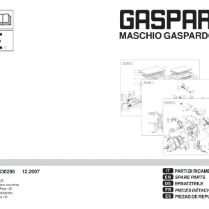 Maschio-Gaspardo Gaspardo Si 2007 Parts Manual
