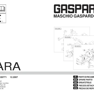 Gaspardo Sara 2007 Parts Manual