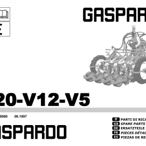 Gaspardo V20 V12 V5 1997 Parts Manual