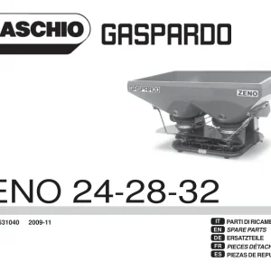 Maschio-Gaspardo Gaspardo Zeno 24 28 32 2009 Parts Manual