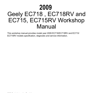 Geely Ec718 Ec718Rv Ec715 Ec715Rv 2009 Service Manual