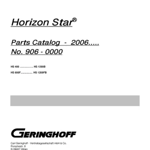 Geringhoff Horizon Star Parts Manual