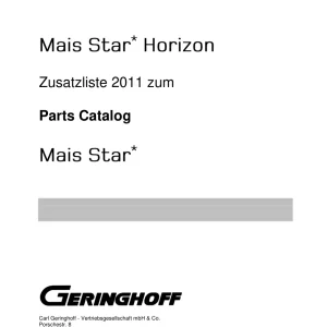 Geringhoff Mais Parts Manual