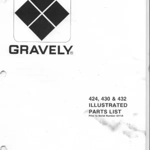 Gravely 424 430 432 4221A Parts Manual