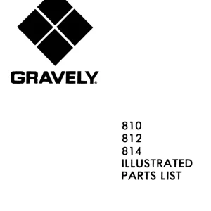 Gravely 810 812 814 Parts Manual