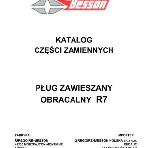 Gregoire&Besson Gregoire Besson R7 Parts Manual