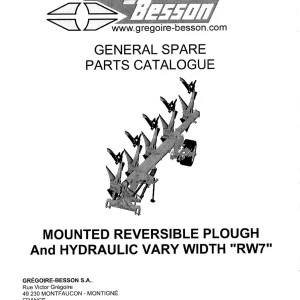 Gregoire&Besson Gregoire Besson Rw7 Parts Manual