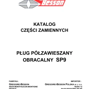 Gregoire&Besson Gregoire Besson Sp9 Spw9 Spf9 Spl9 Parts Manual