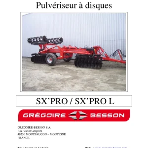 Gregoire&Besson Gregoire Besson Sxp Parts Manual