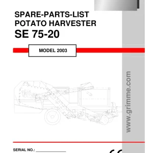Grimme 75 20 Parts Manual