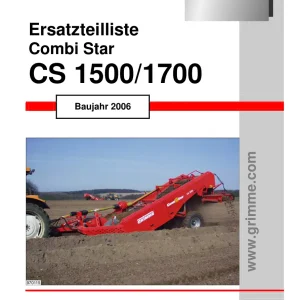 Grimme Cs1500 1700 De 2006 Parts Manual