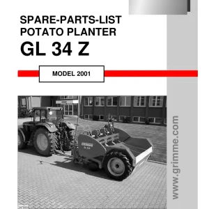 Grimme Gl34 Z 2001 Parts Manual