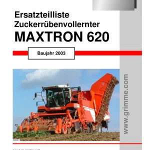 Grimme Maxtron 602 De 2003 Parts Manual