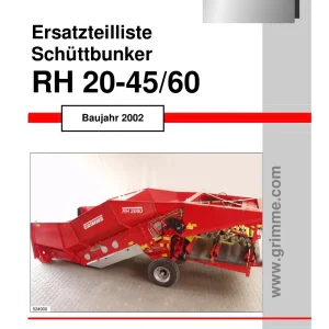 Grimme Rh 20 45 60 De 2002 Parts Manual