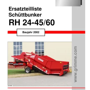 Grimme Rh24 45 60 De 2002 Parts Manual
