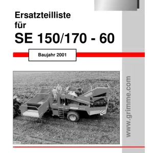 Grimme Se 150 170 60 2001 Parts Manual