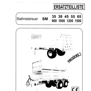 Gruber Sm 35 38 45 55 65 900 1000 1200 1500 Parts Manual