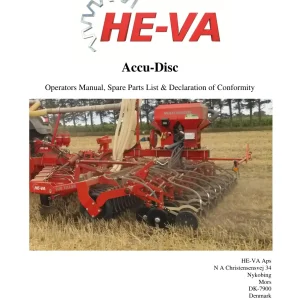HE-VA He Va Accu Disc Disc Parts Manual