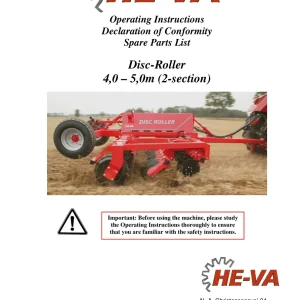 HE-VA He Va Disc 4.0 5.0 Parts Manual
