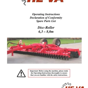 HE-VA He Va Disc 6.3 8.0 Parts Manual