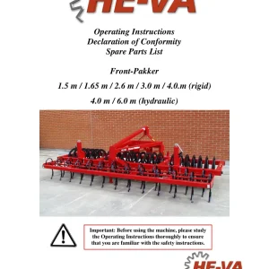 HE-VA He Va 1.5 1.65 2.6 3.0 4.0 6.0 Parts Manual