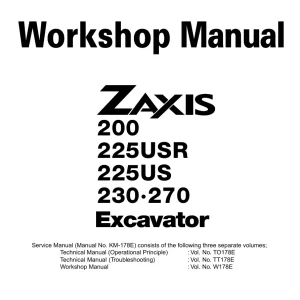 Hitachi Zaxis 225Usrlc Service Manual