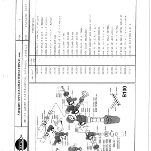 Hardi Bk180 B100 Breakdown Parts Manual