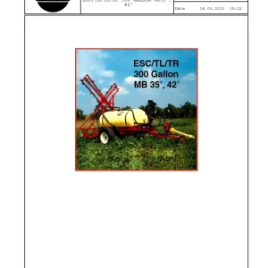 Hardi Esc Tl Tr 300 Gallon Mb35 Mb42 Parts Manual