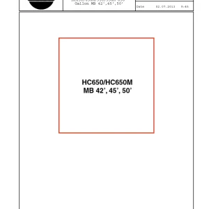 Hardi Hc650 650M 950 Gallon Mb 42 45 50 Parts Manual