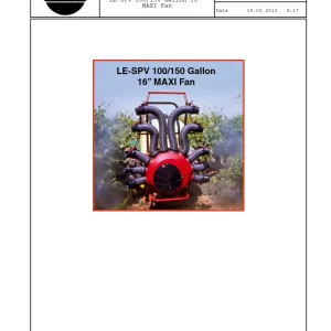Hardi Le Spv 100 150 Fpr 16 Maxi Parts Manual