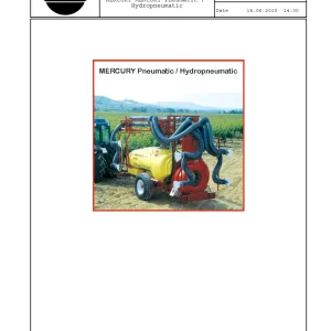Hardi Mercury Hydropneumatic Parts Manual