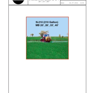 Hardi N 210 Mb 20 26 33 40 Parts Manual