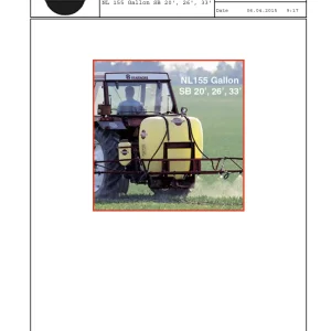 Hardi Nl155 Gallon Sb 20 26 33 Parts Manual