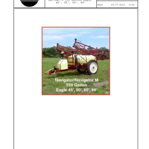 Hardi Navigator M 550 Eagle 45 50 60 66 Parts Manual