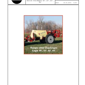 Hardi 550 2000 2200 550 Gallon Dia Eagle 45 50 60 66 2000 Parts Manual