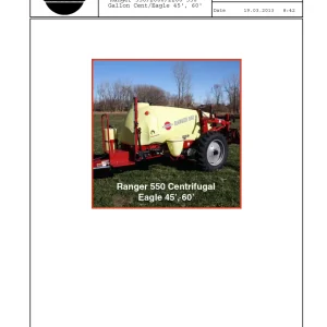 Hardi 550 2000 2200 Gallon Cent Eagle 45 60 Centrifugal 2000 Parts Manual