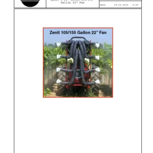 Hardi Zenit 3Pt 105 155 Gallon 22 Parts Manual